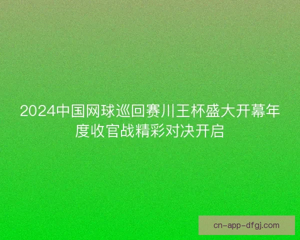 2024中国网球巡回赛川王杯盛大开幕年度收官战精彩对决开启 2024中国网球巡回赛川王杯盛大开幕年度收官战精彩对决开启